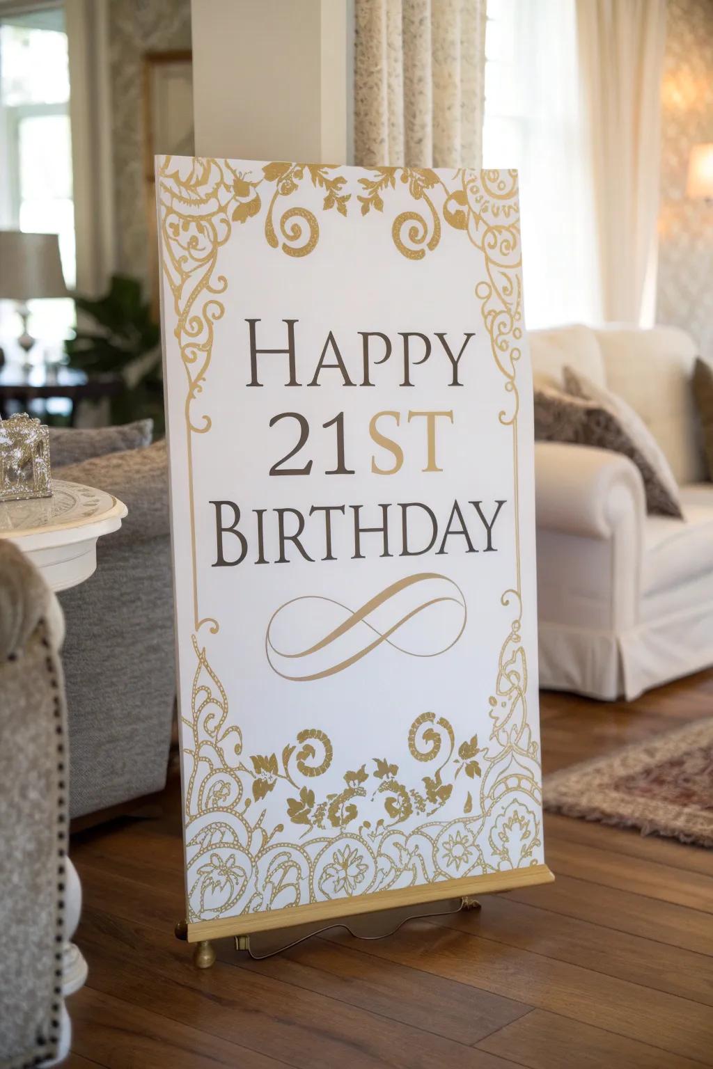 Add a personal touch with a custom name sign.
