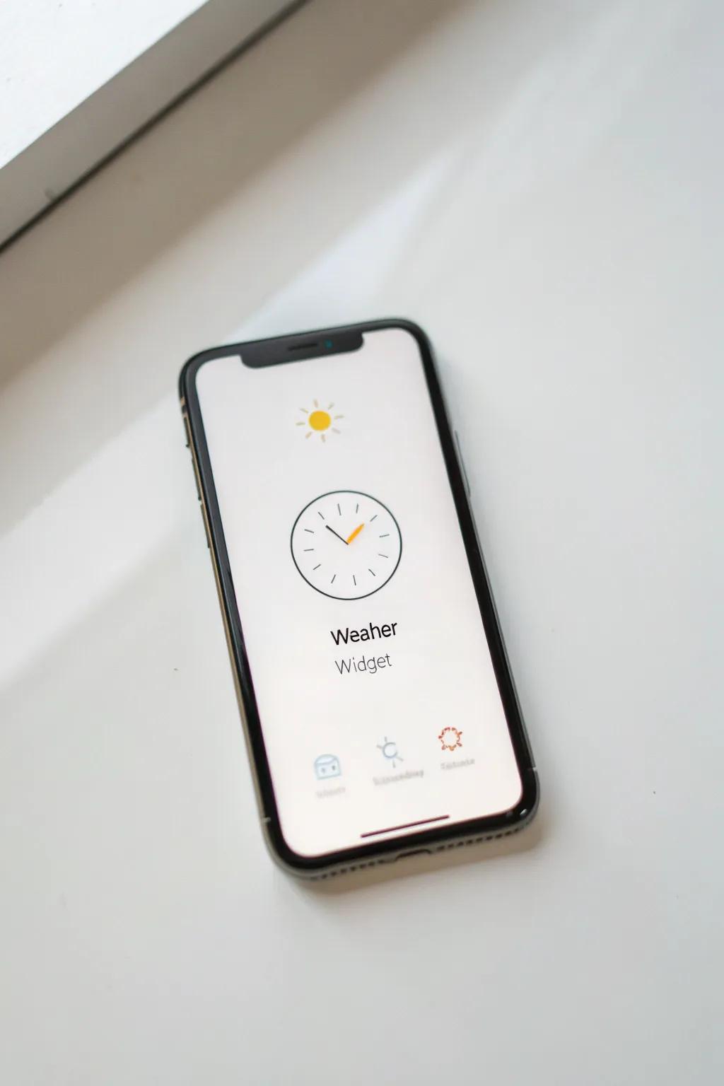 Minimalism shines: a pristine, clutter-free widget arrangement.