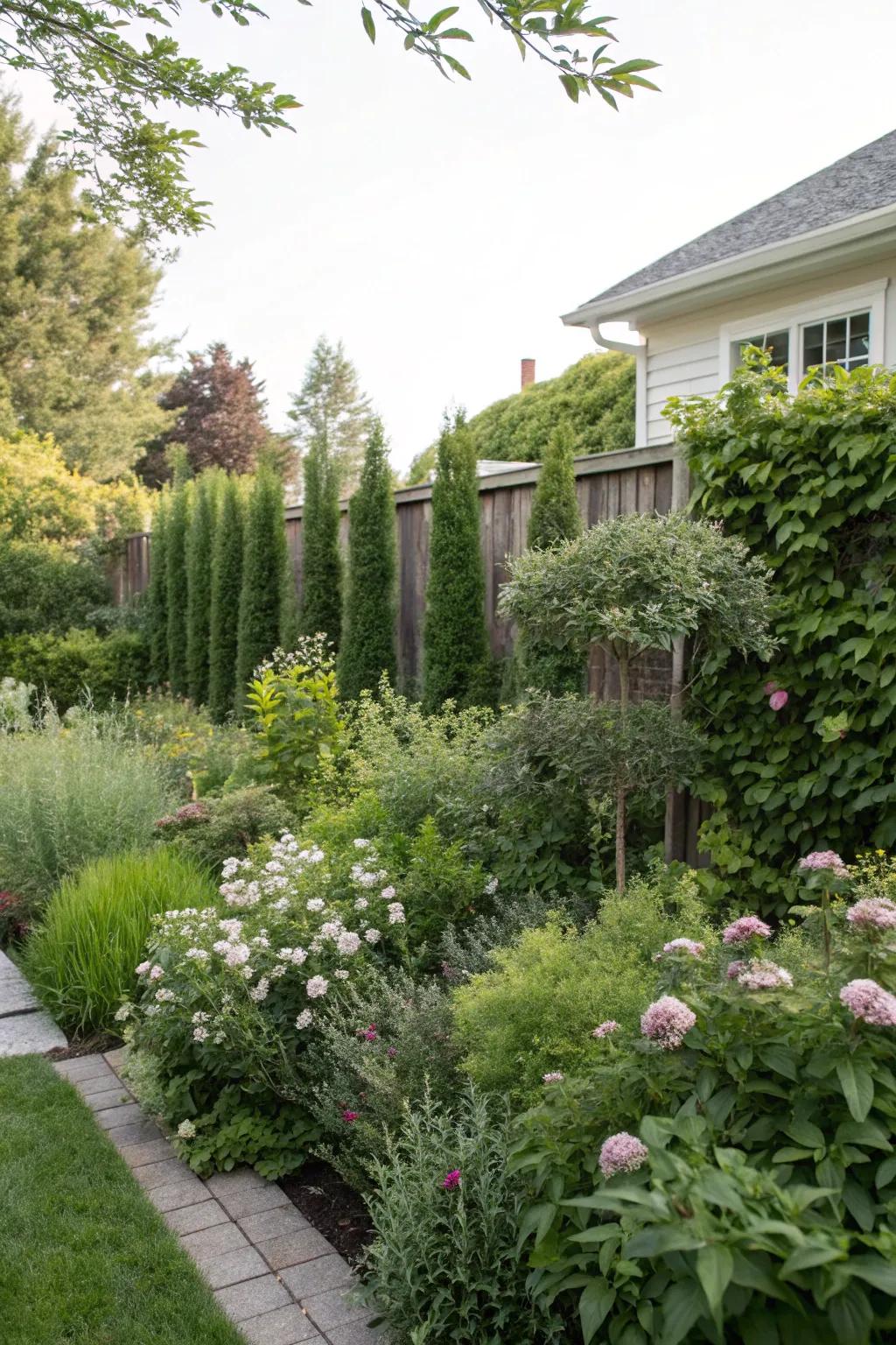 Lush layers of greenery ensuring natural privacy.