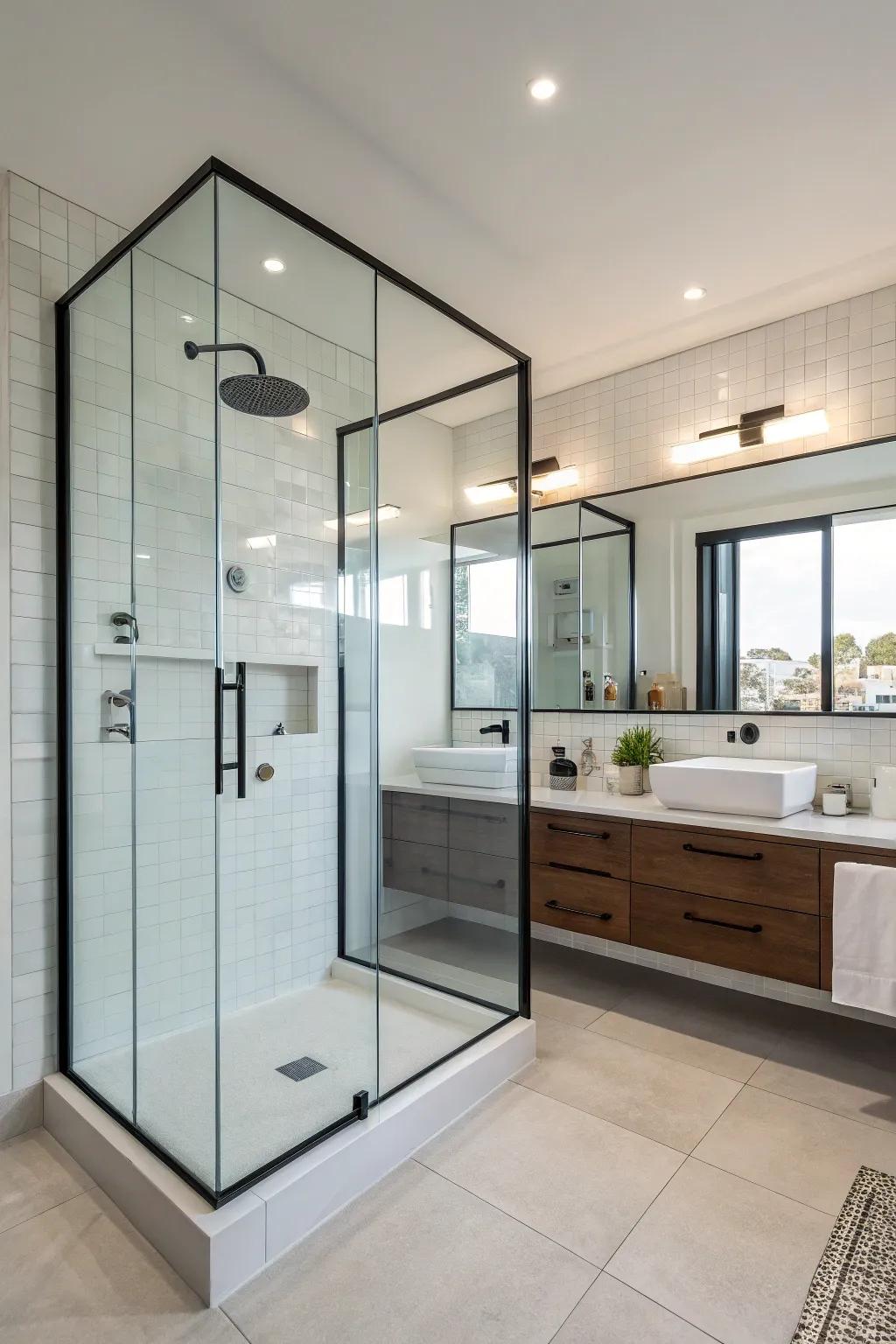 Open up your space with frameless glass enclosures.