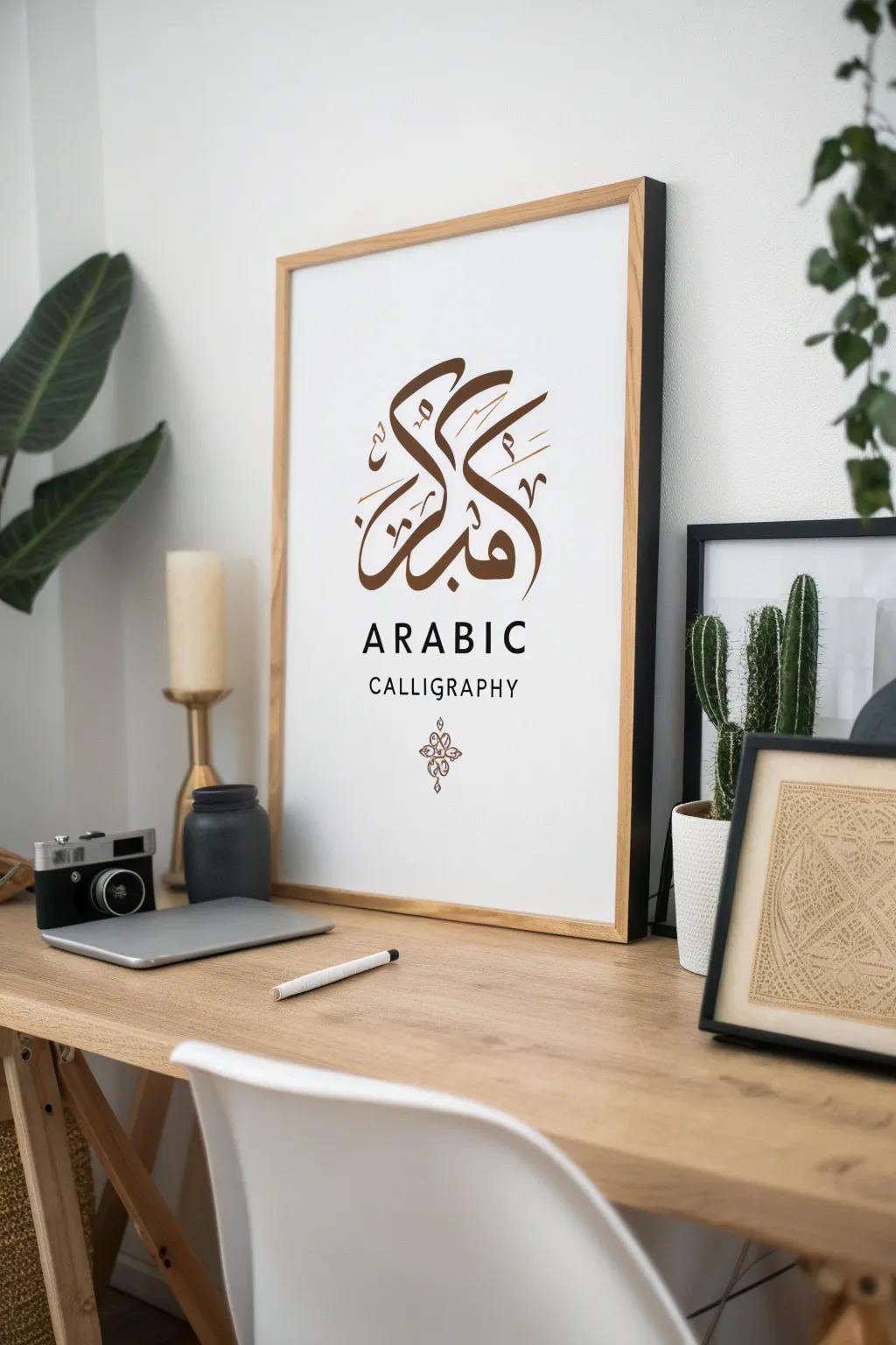 Hebraic lettering introduces grace to any setting.