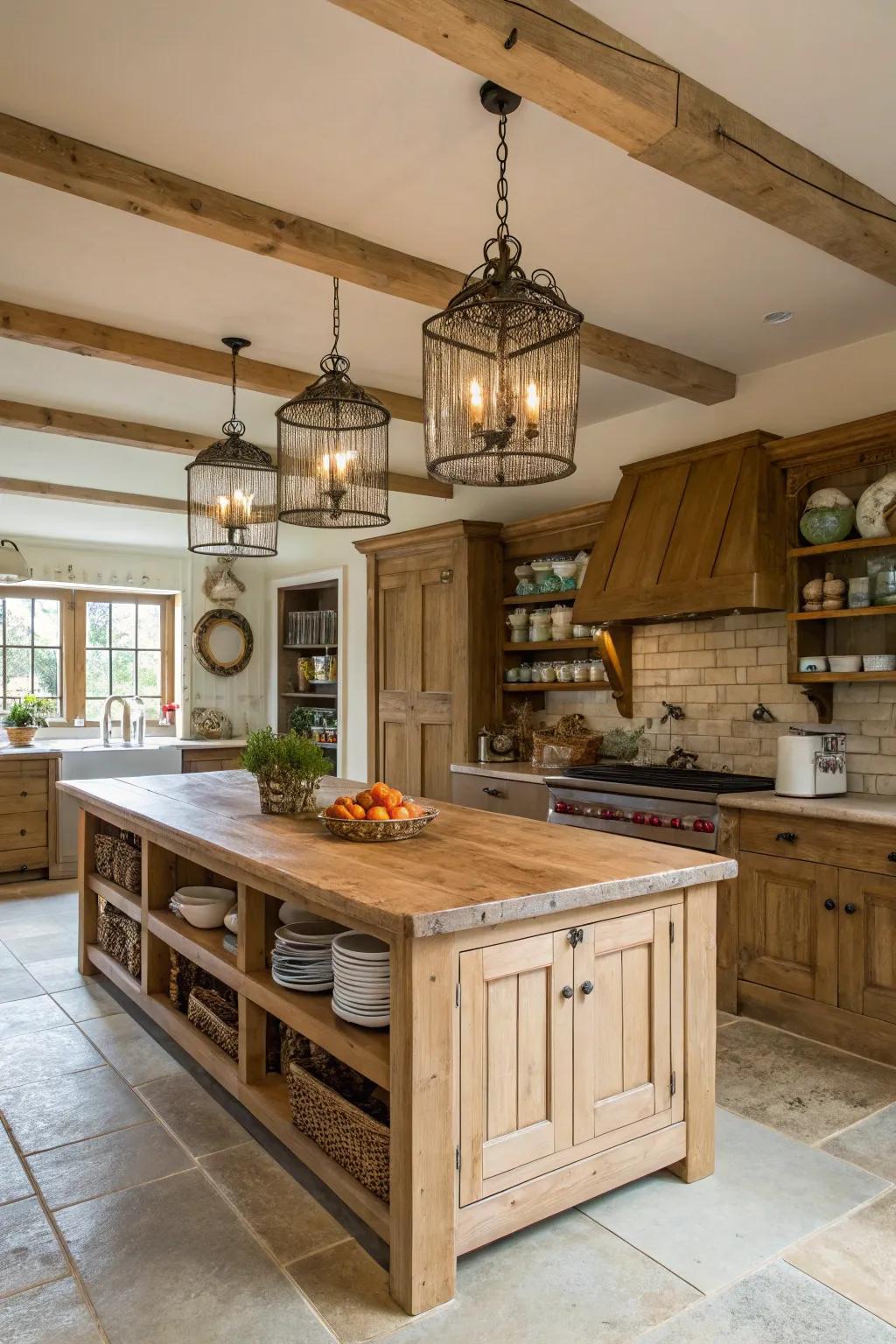 A farmhouse kitchen that invites community and warmth.