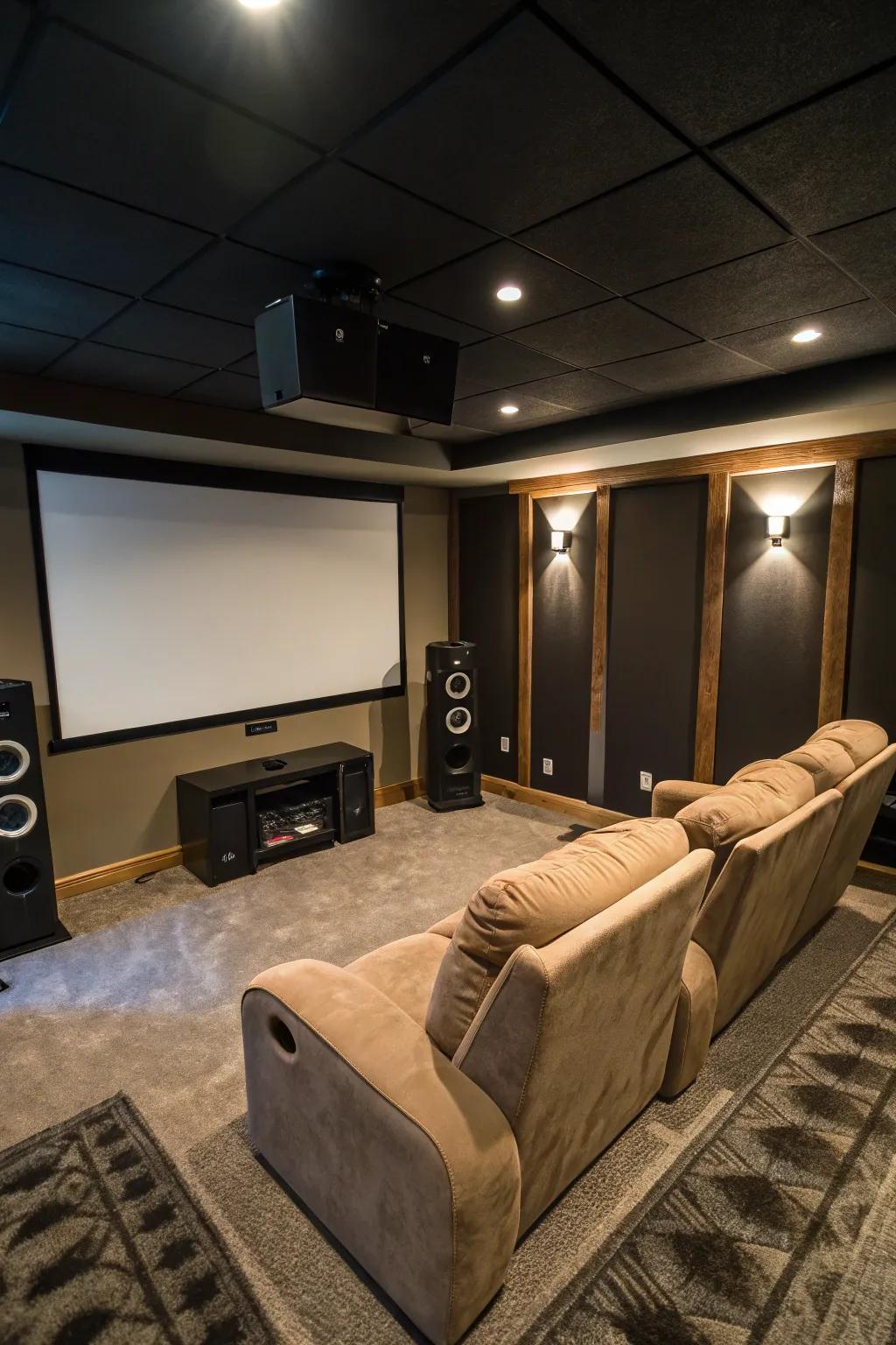 Experience movie nights like never before with a dedicated home theater space.