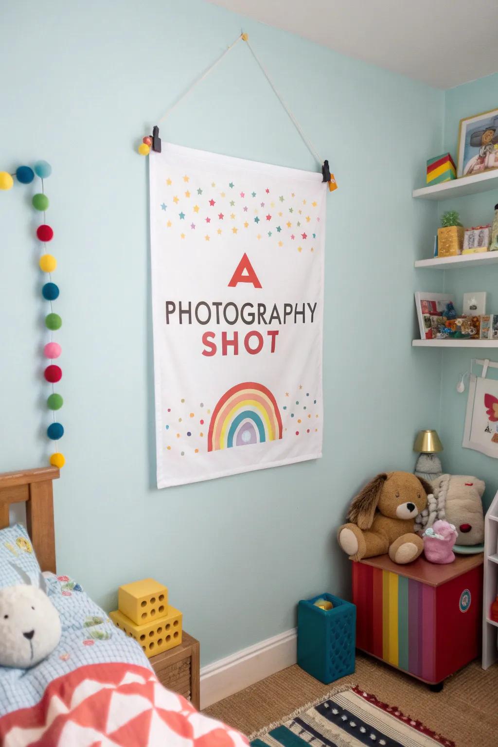 A lively and audacious name sign brings vitality to a child's haven.