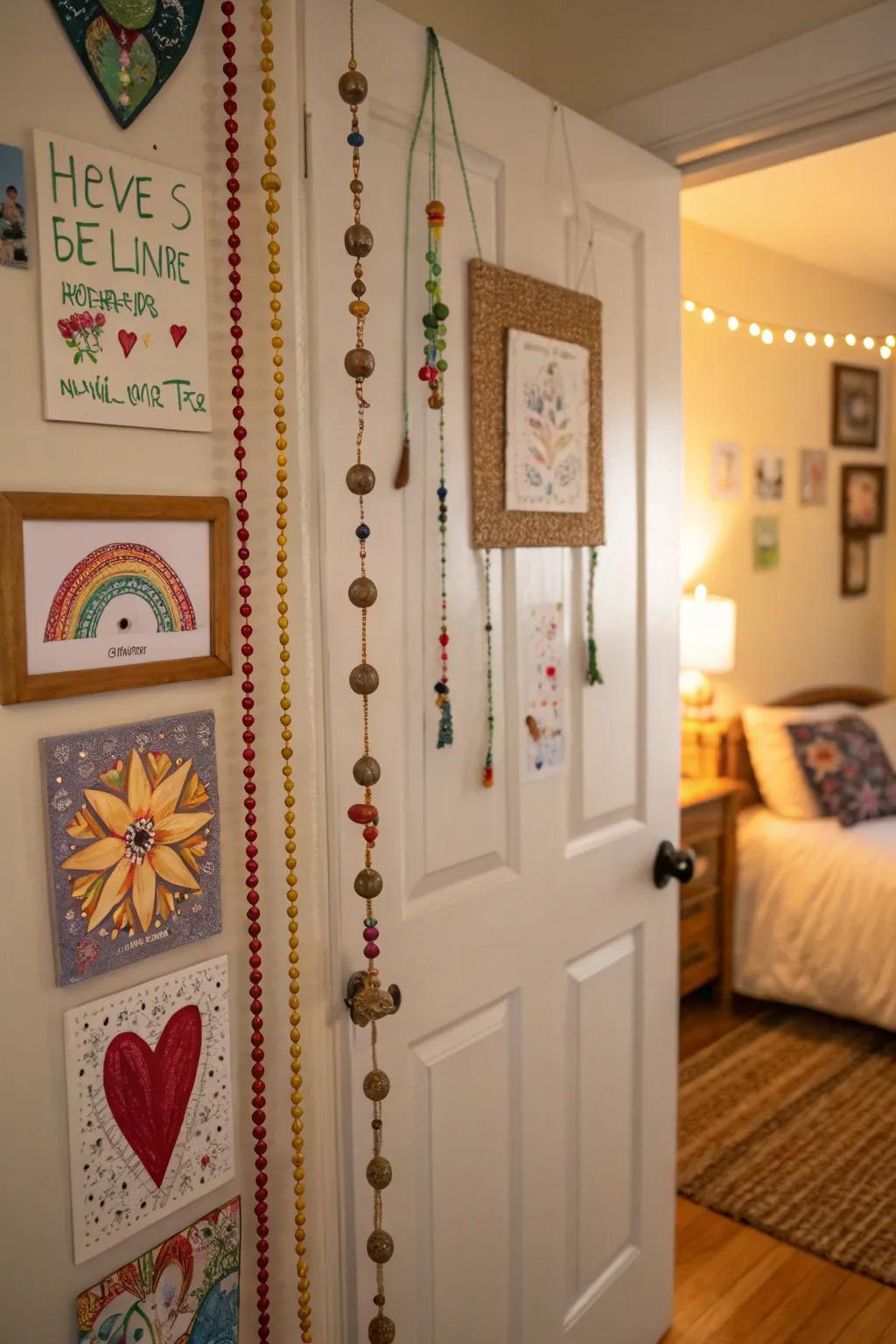 DIY projects bring a personal and creative flair to your bedroom door.