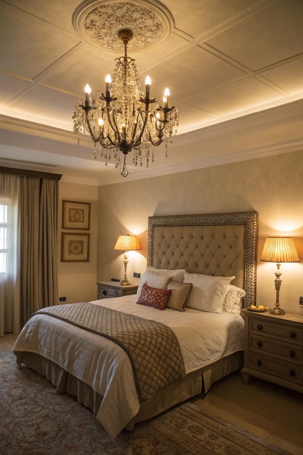 Layered lighting enhances mood.