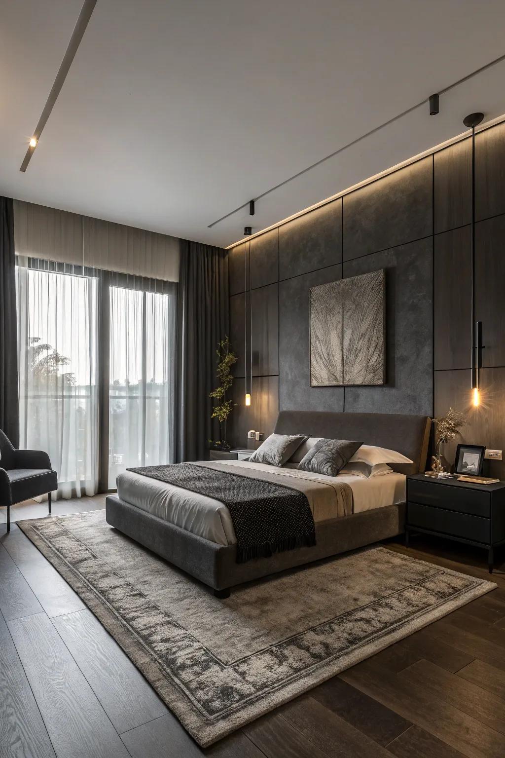 Simple decor allows deep tones to take center stage.
