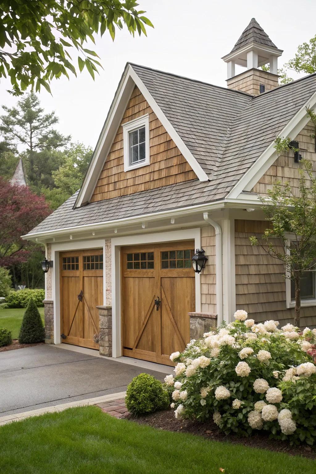 A traditional peak roof addition for a classic appearance.