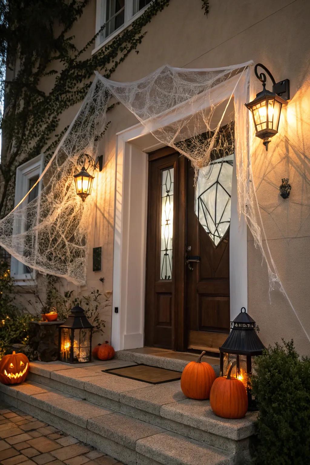 Forge a haunting initial perception through a ghastly entranceway.