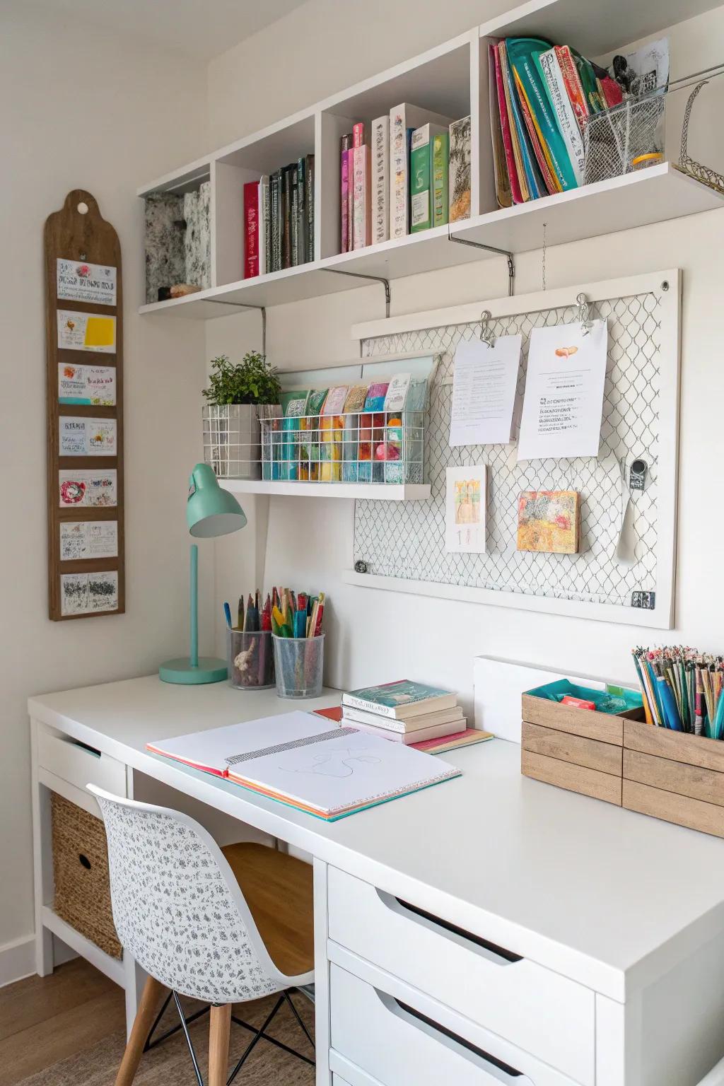 Maximizing space with vertical storage.