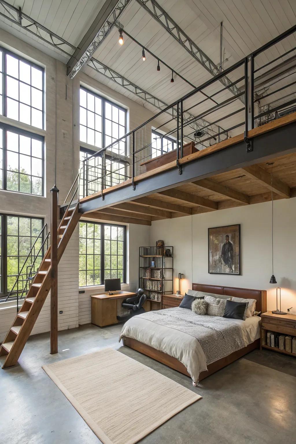 Optimize space with a mezzanine addition.