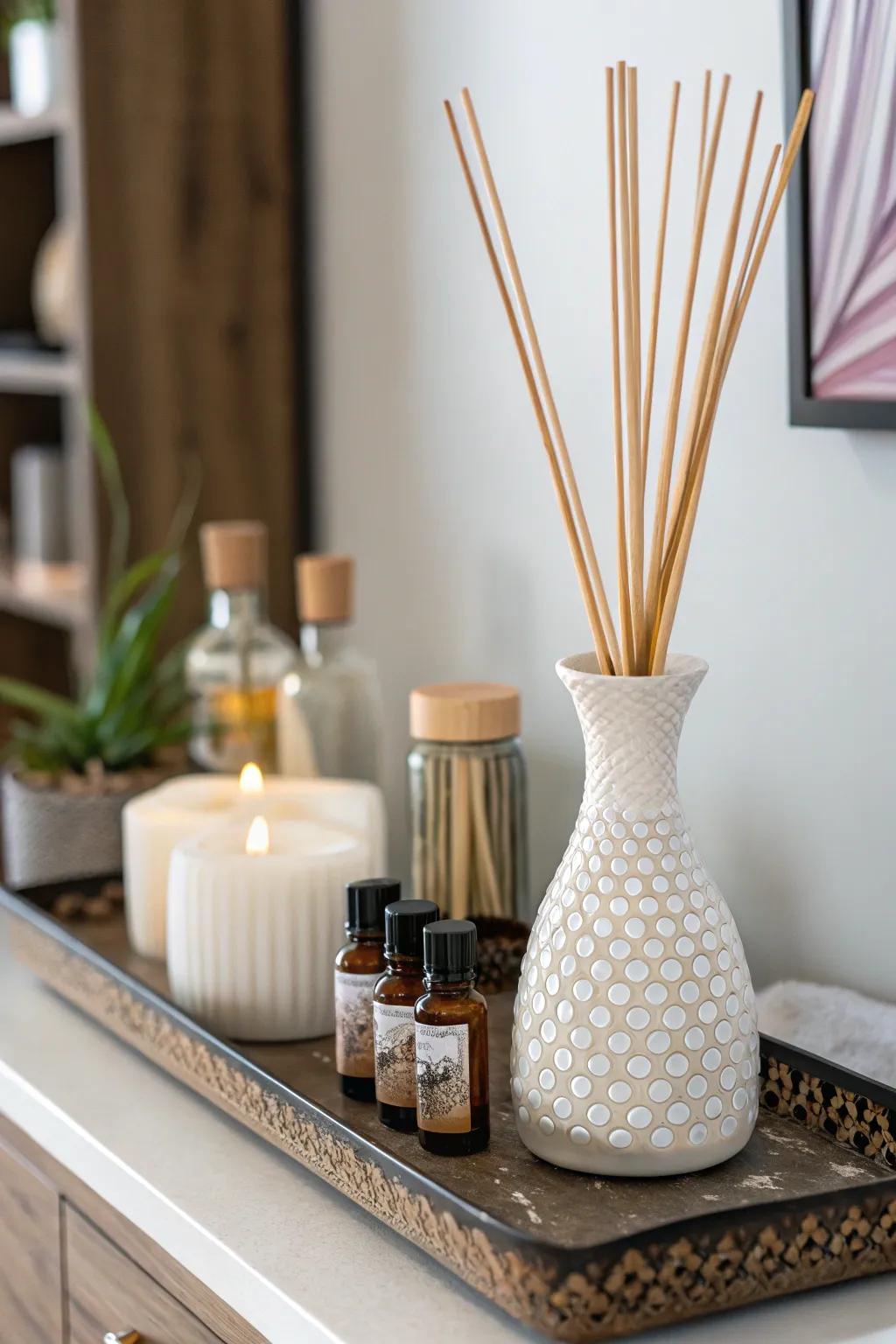A chic diffuser that adds elegance and fragrance to any room.
