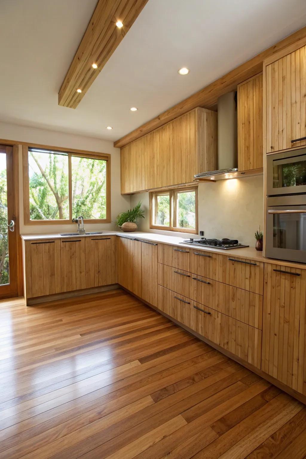 Bamboo combines sustainability with style in the modern kitchen.