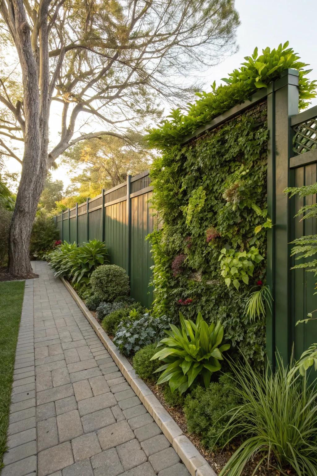 Living walls offer privacy with a lush touch of nature.