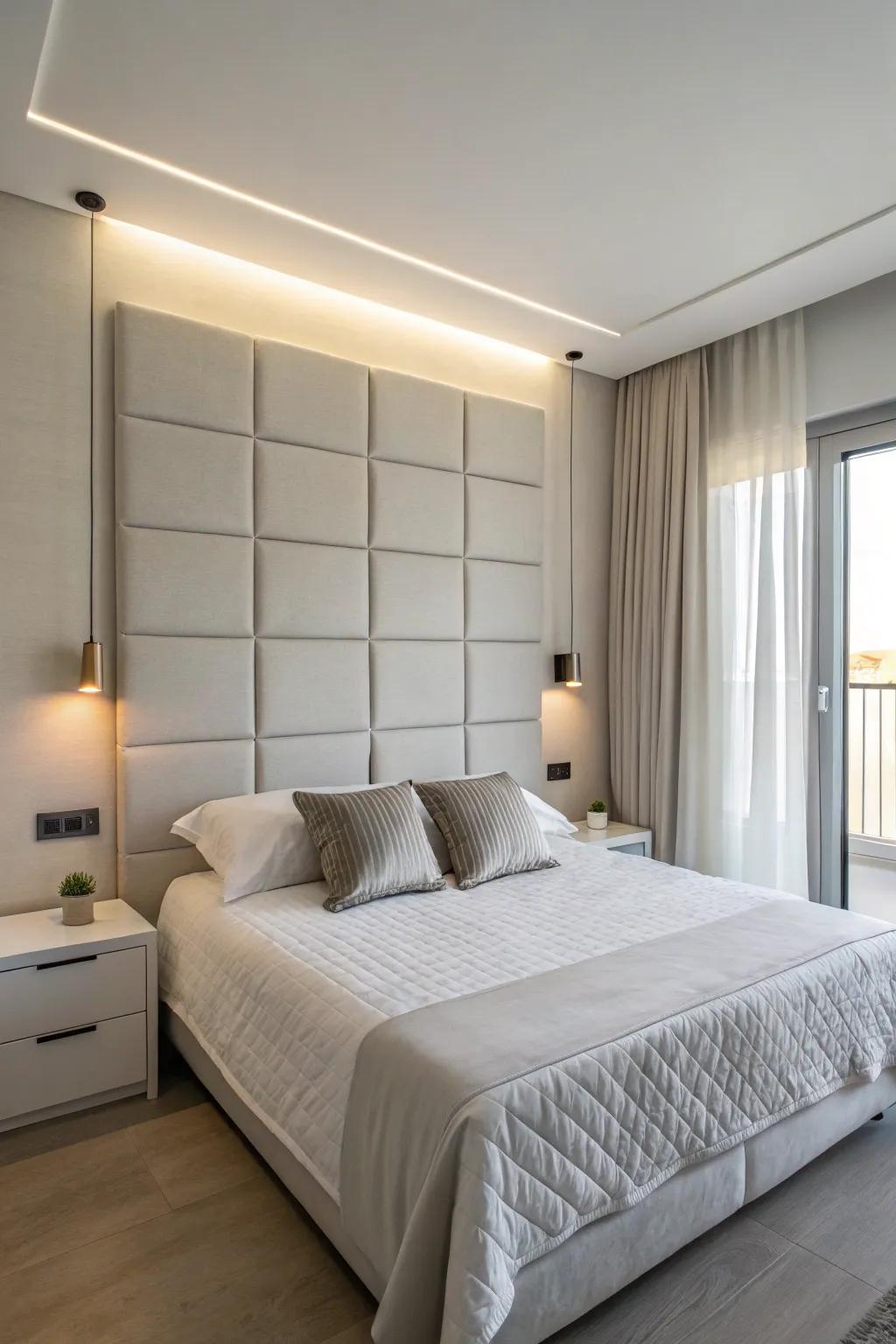 Minimalist panels create a simple and modern look.