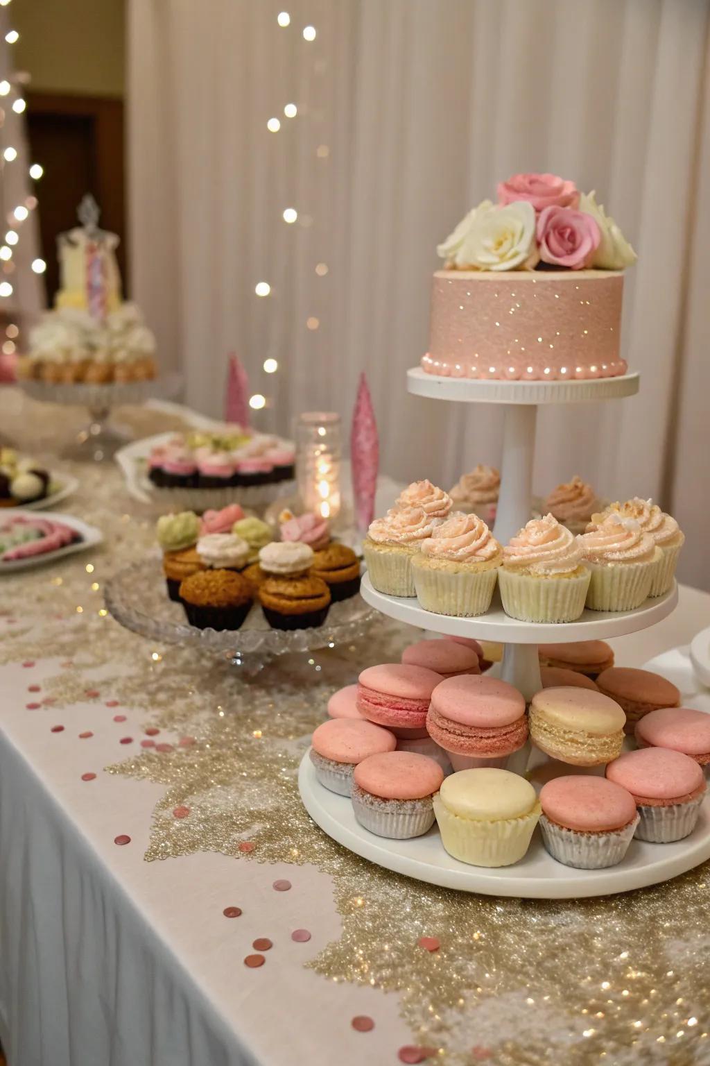 Edible centerpieces contribute a sweet and delectable touch to the event's decorations.