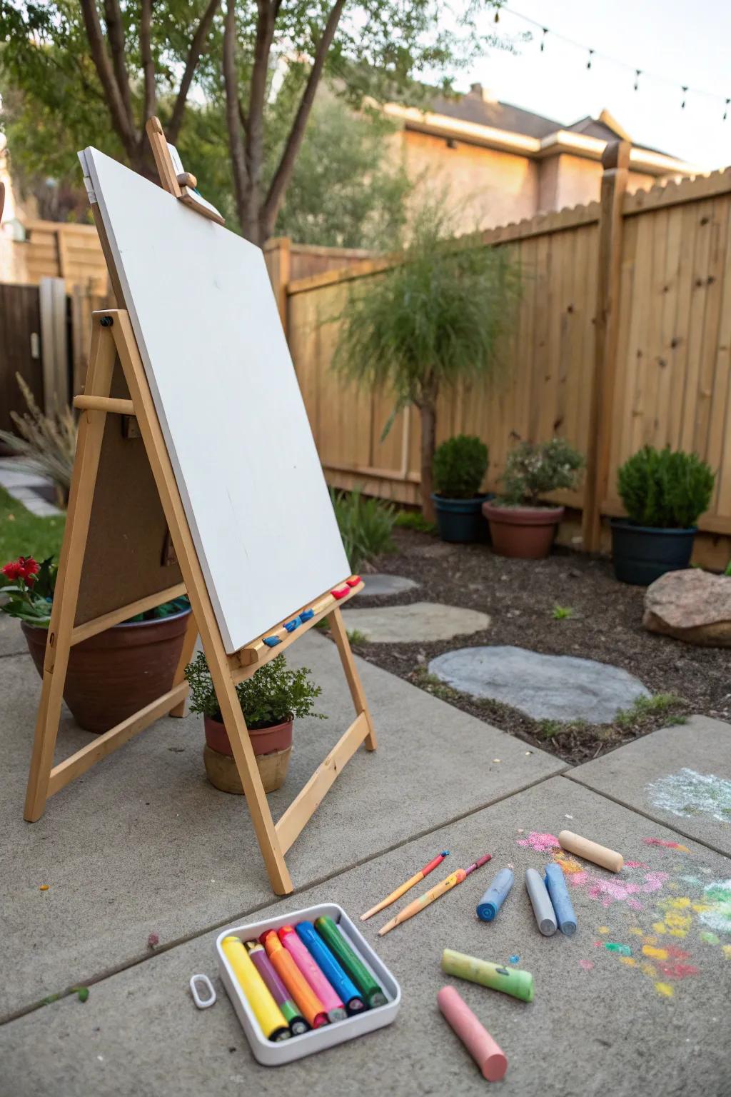 An open-air creation panel prepared for inventive articulation