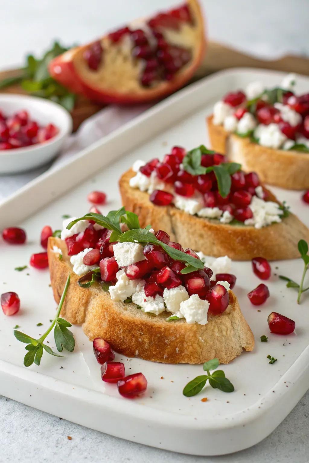 Fruit seed toast bring a burst of holiday color.