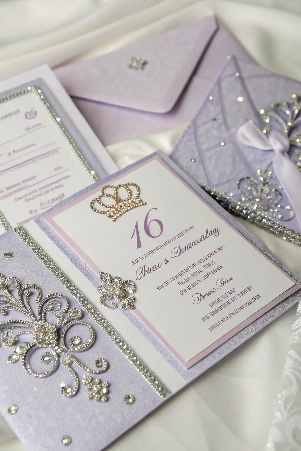 Invitations that set the stage for an elegant and memorable celebration.