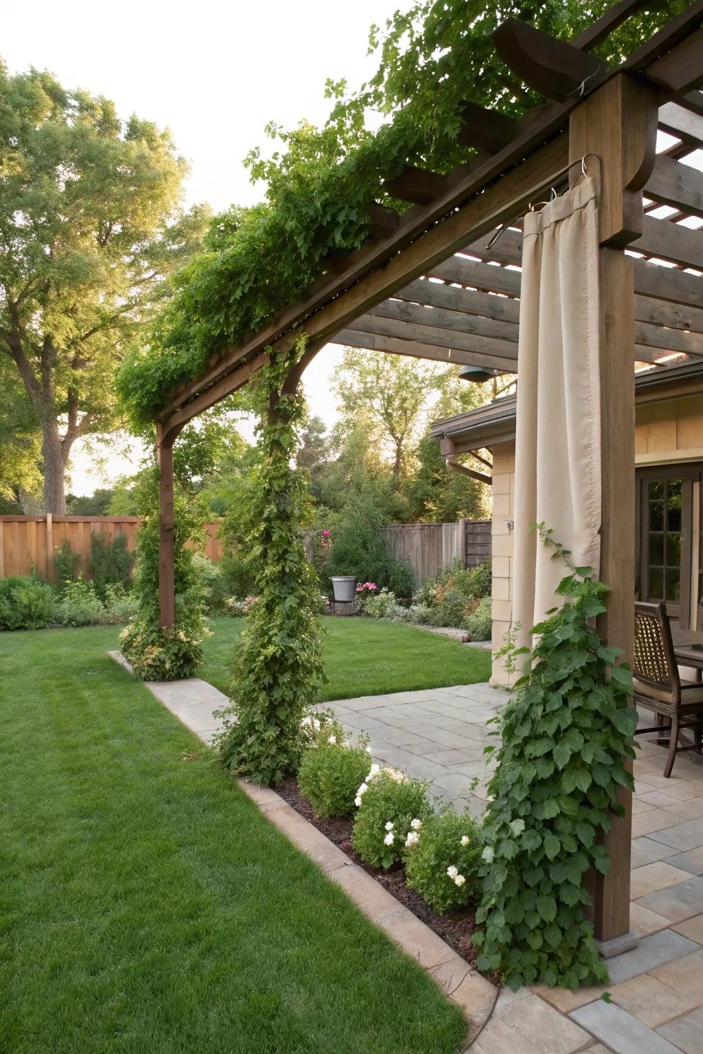 Weather protection and versatility are provided by retractable side panels.