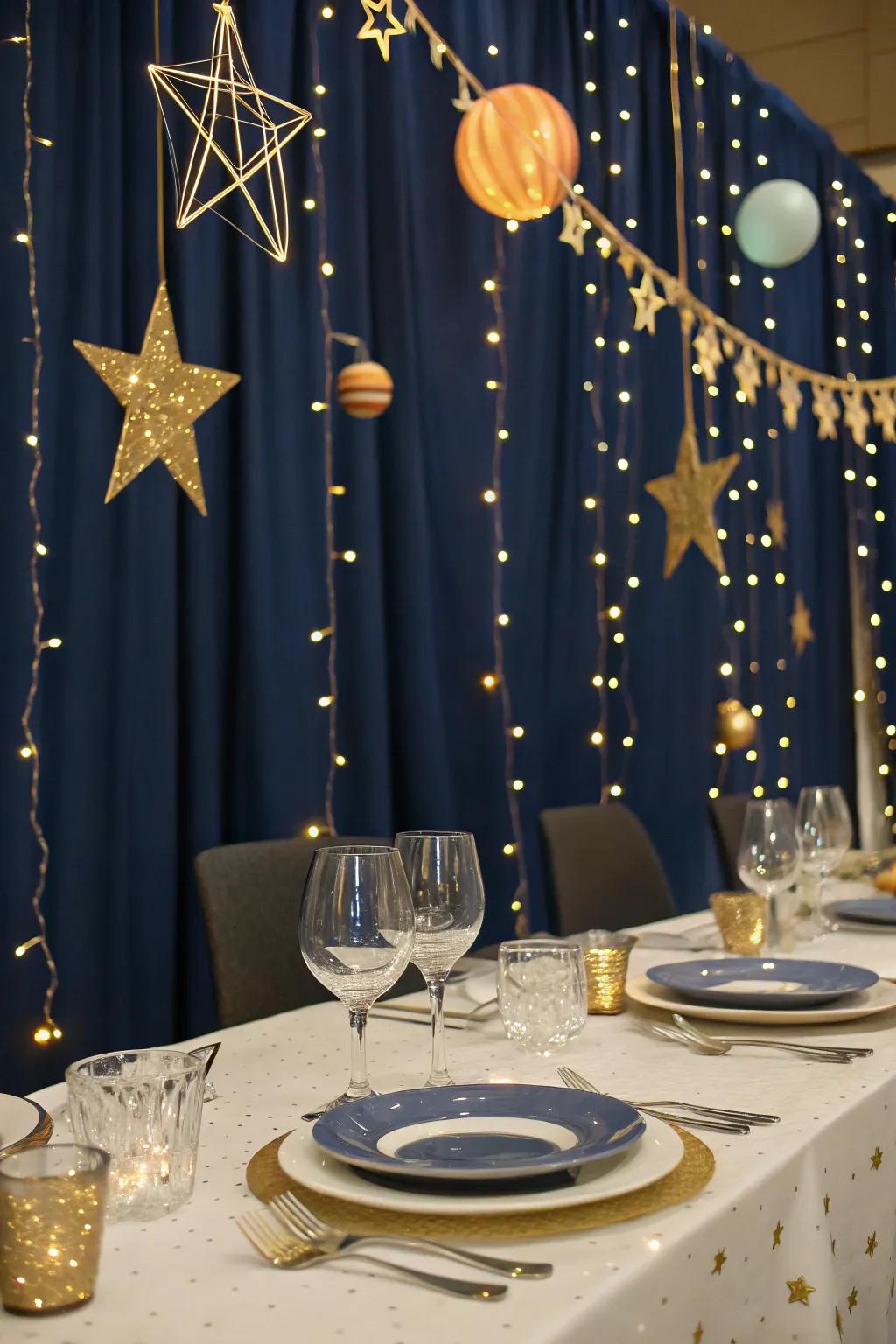 A 'Night Under the Stars' theme brings celestial magic to your prom.