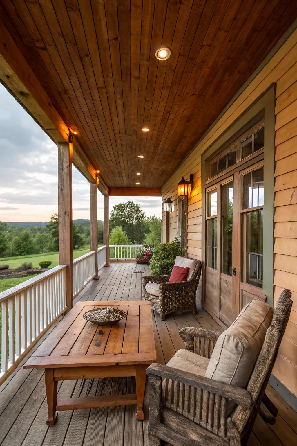 Paneled roofs propose a sophisticated countryside appeal.