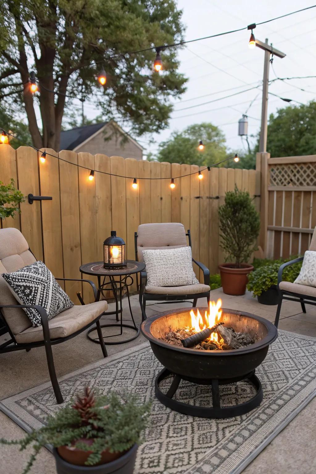 Portable fire pits offer flexibility and adaptability in outdoor spaces.