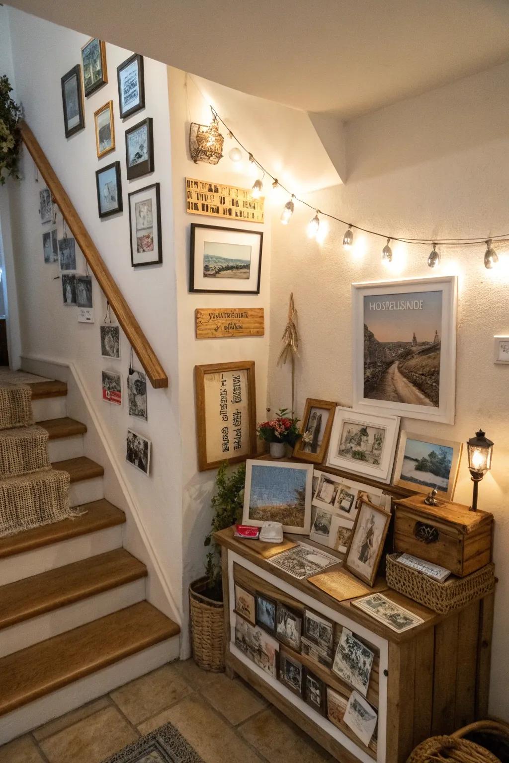 Personal items fill your landing with character and warmth.