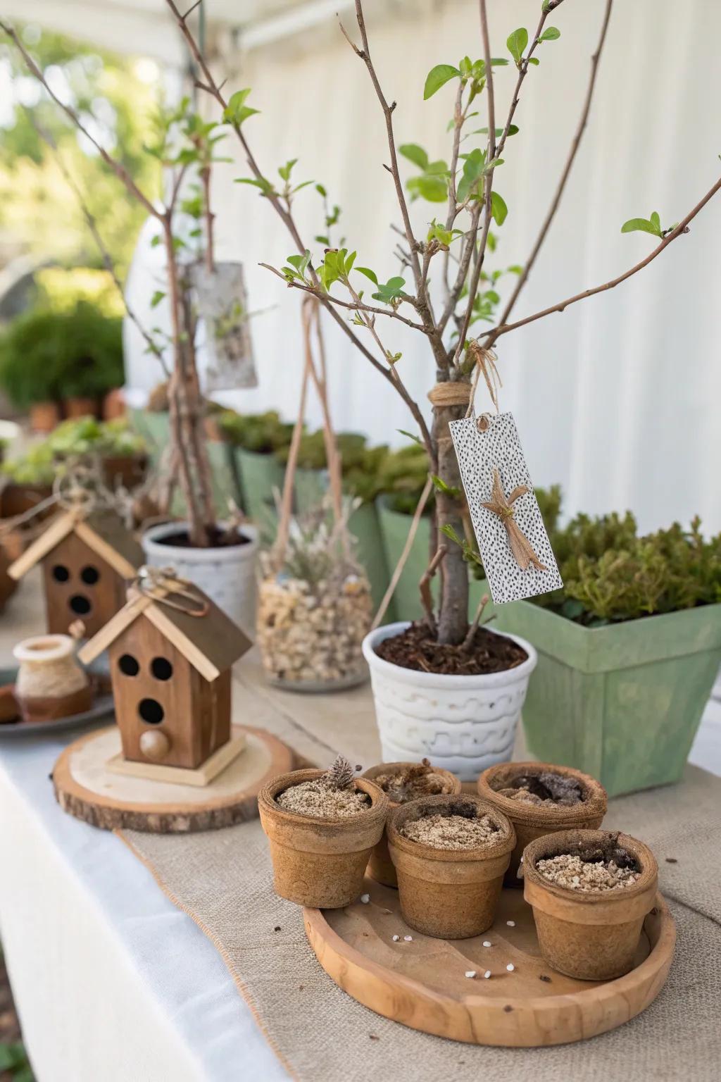 Thank your guests through nature-inspired party favors.