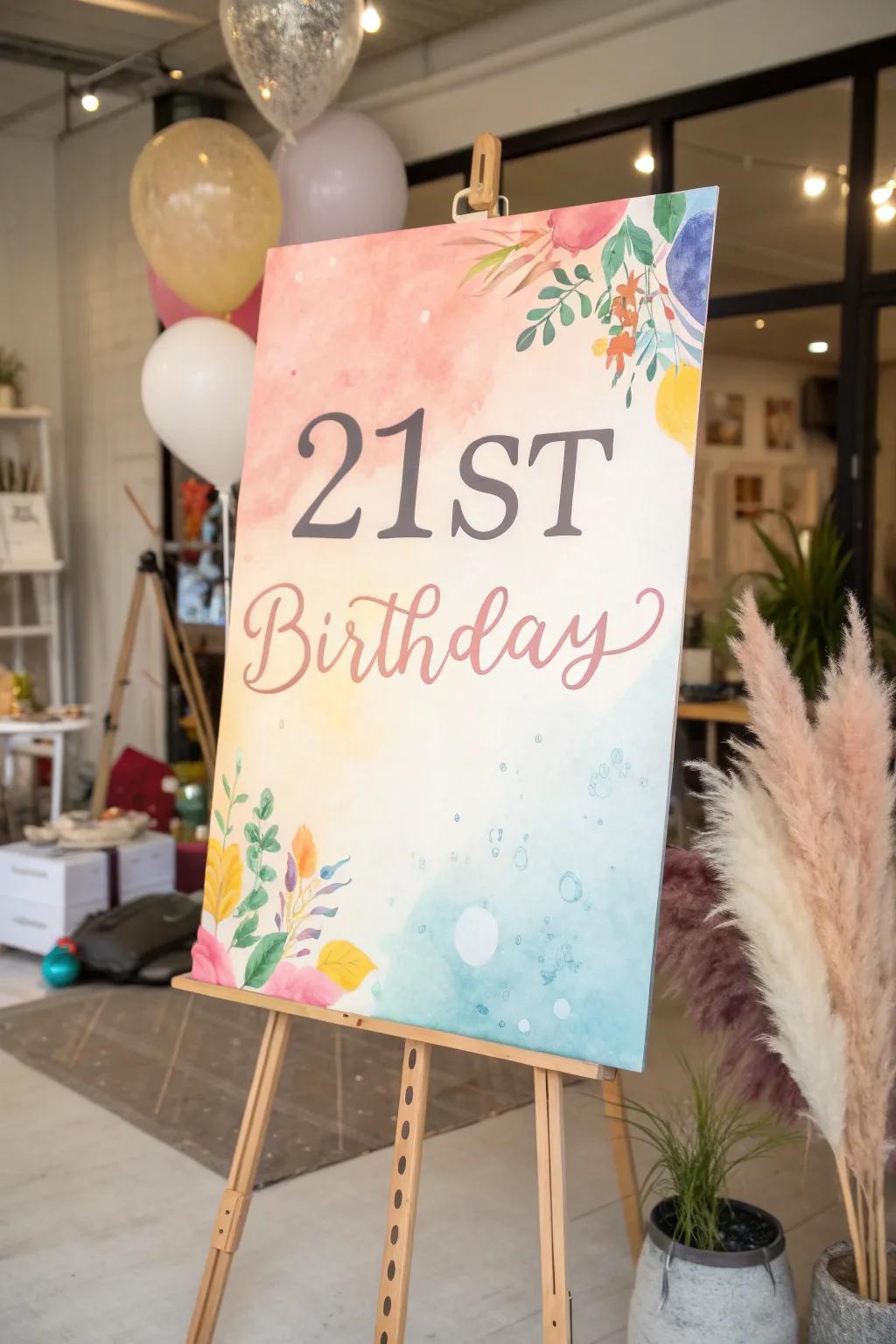 Watercolor designs add a splash of creativity.