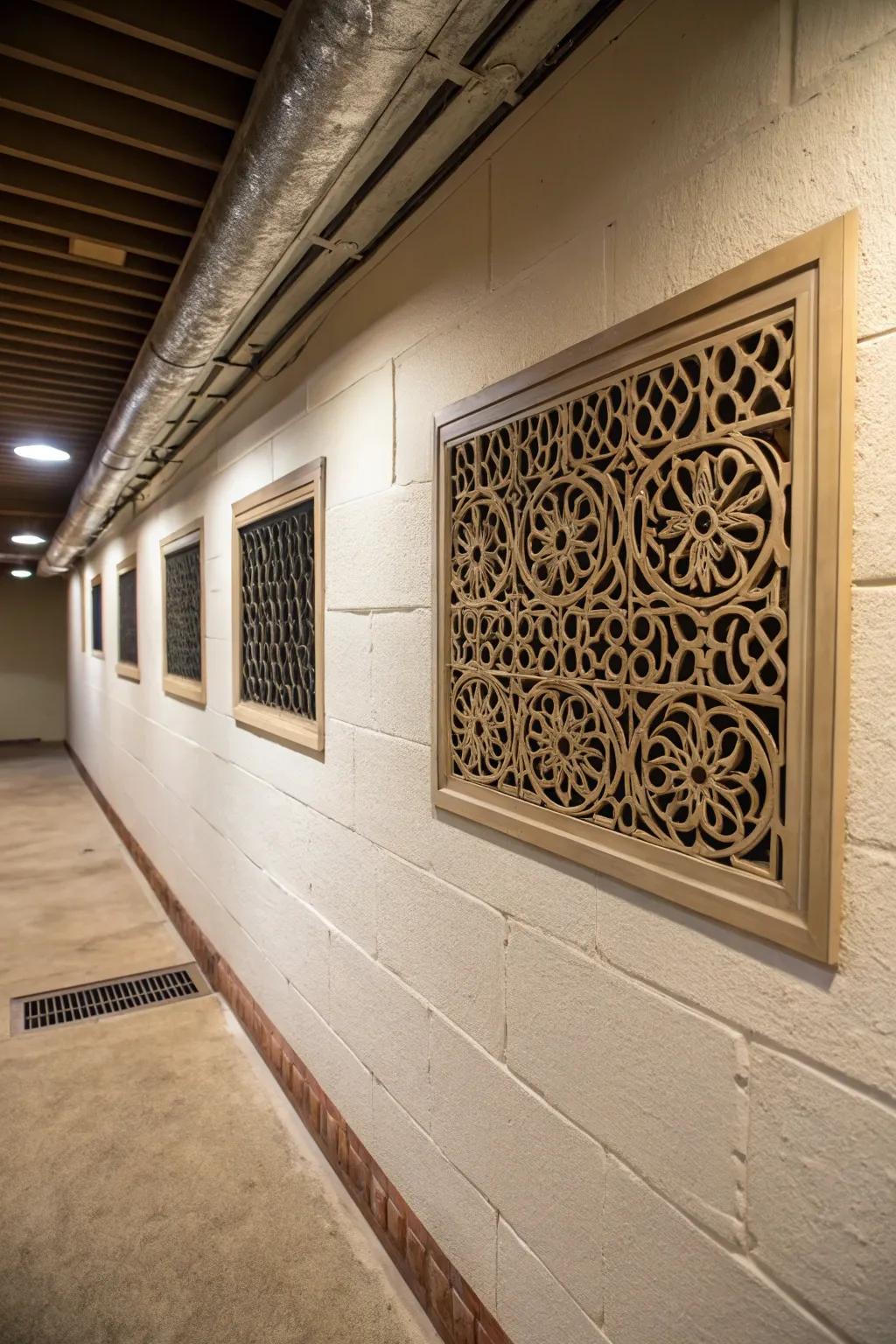 Air flow grills ensure even distribution of air throughout your basement.