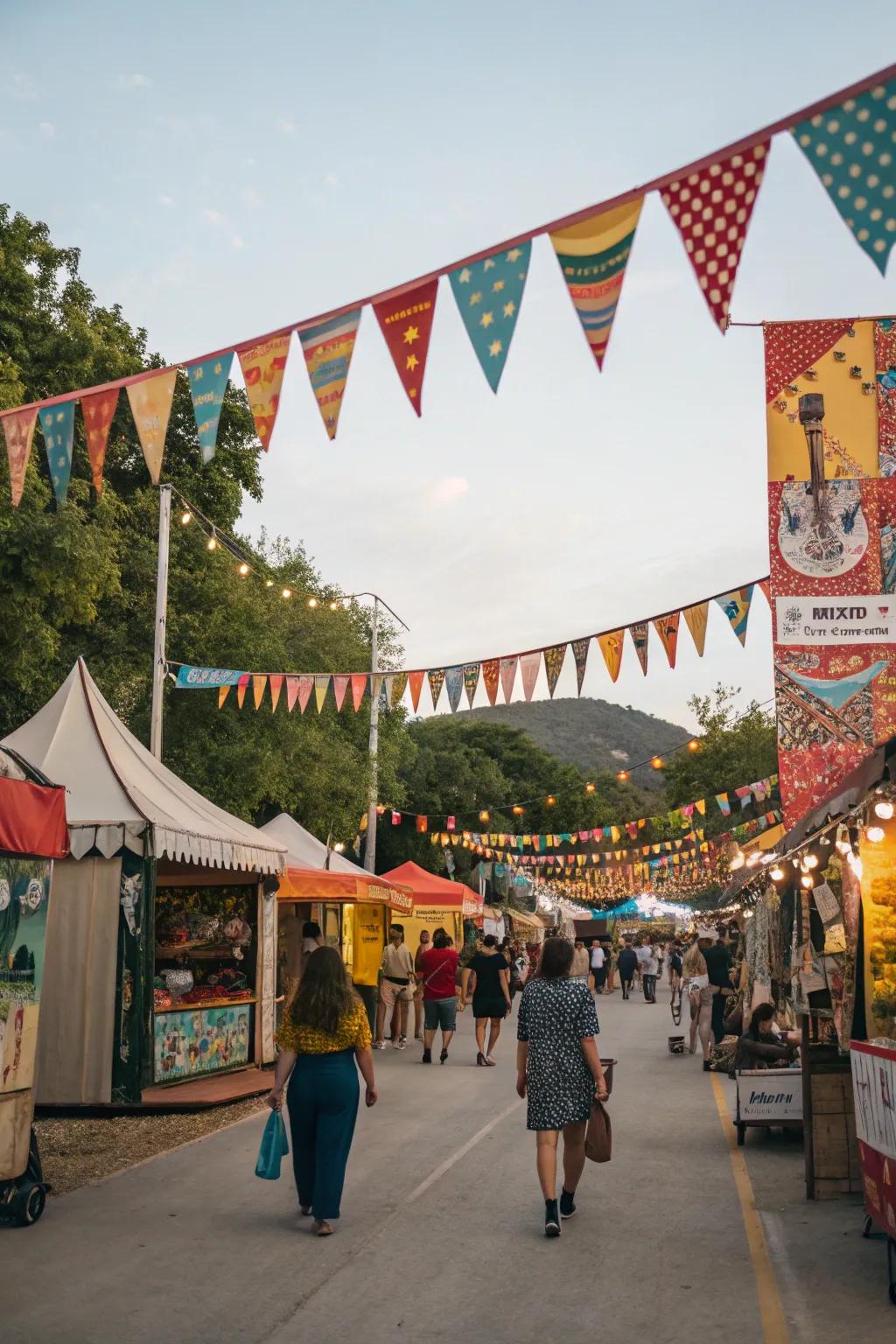 Pennants and streamers impart a festive and attention-grabbing element to any event.