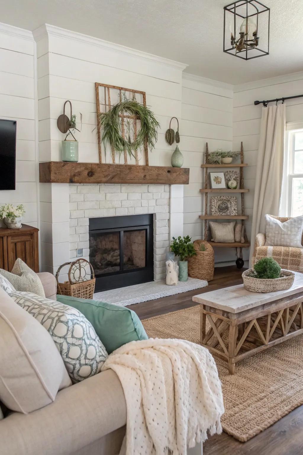 Limewash introduces a vintage nuance with subtle texture.