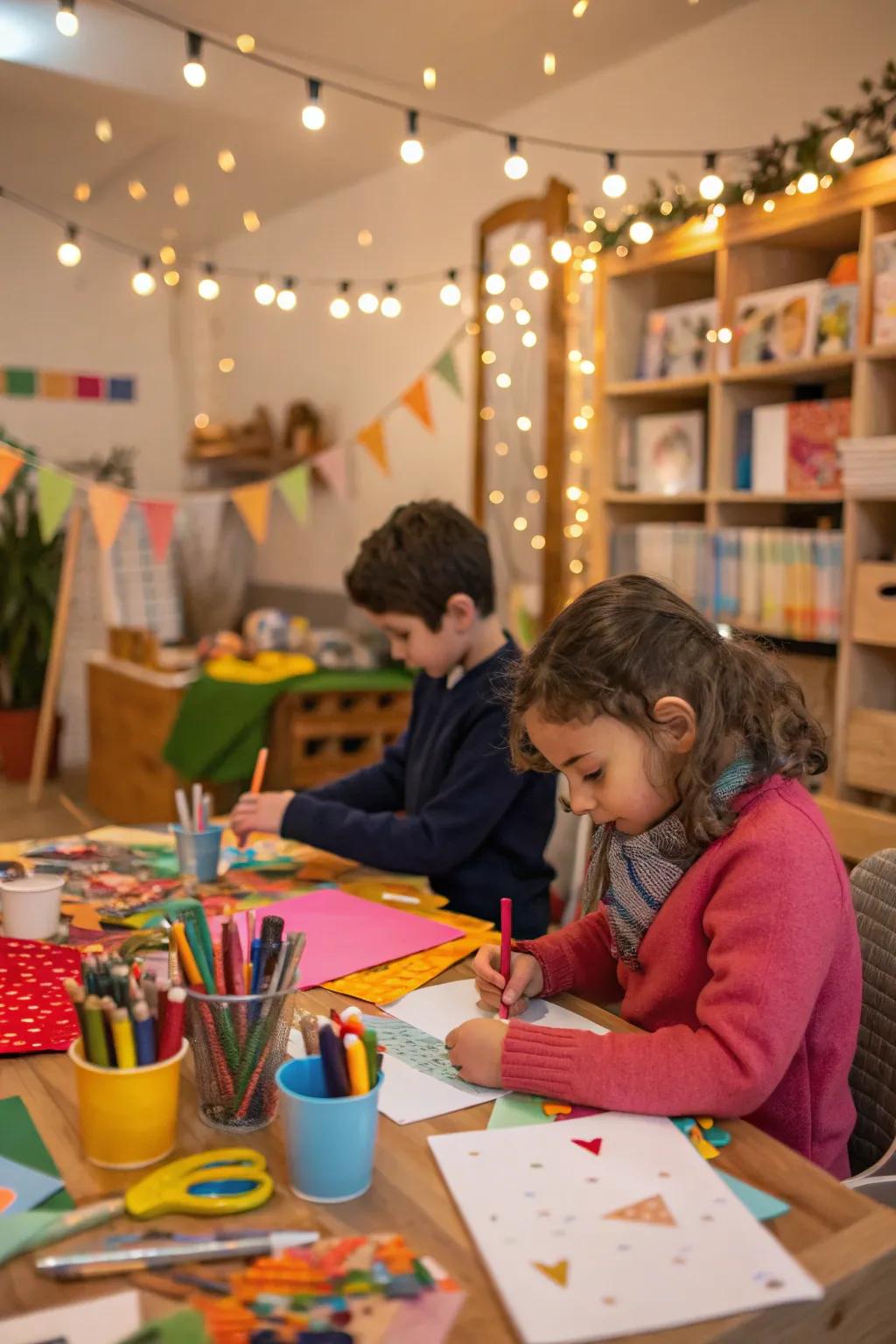 A colorful craft corner for endless creative possibilities.