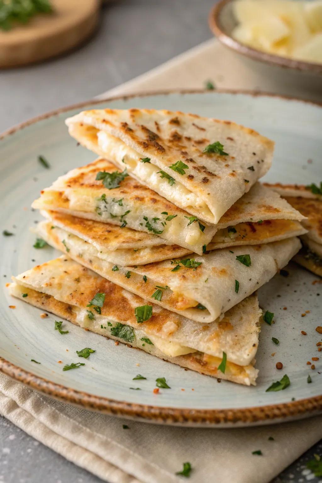 Mini quesadillas: small cheesy treats.