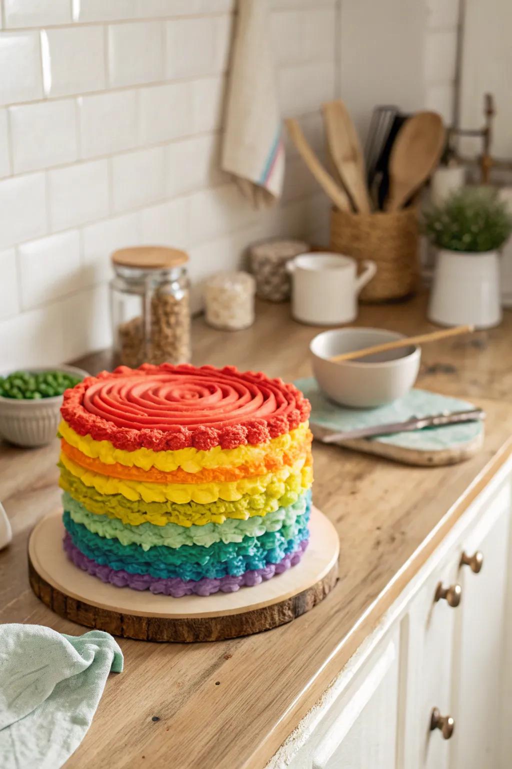 Textured confection cream adds a rustic charm to the spectrum confection.