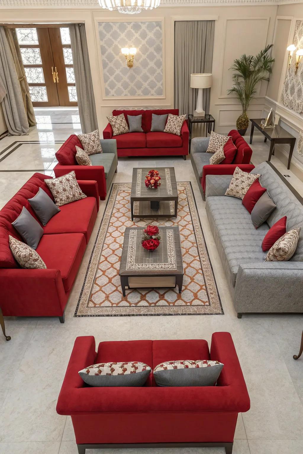 Symmetrical arrangements impart a sense of equilibrium and harmony.