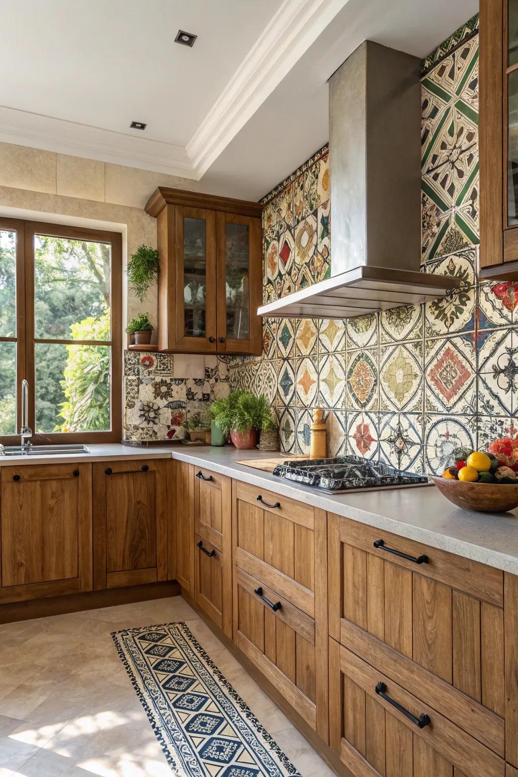 Ancestral prints bring a rich cultural heritage to your kitchen.