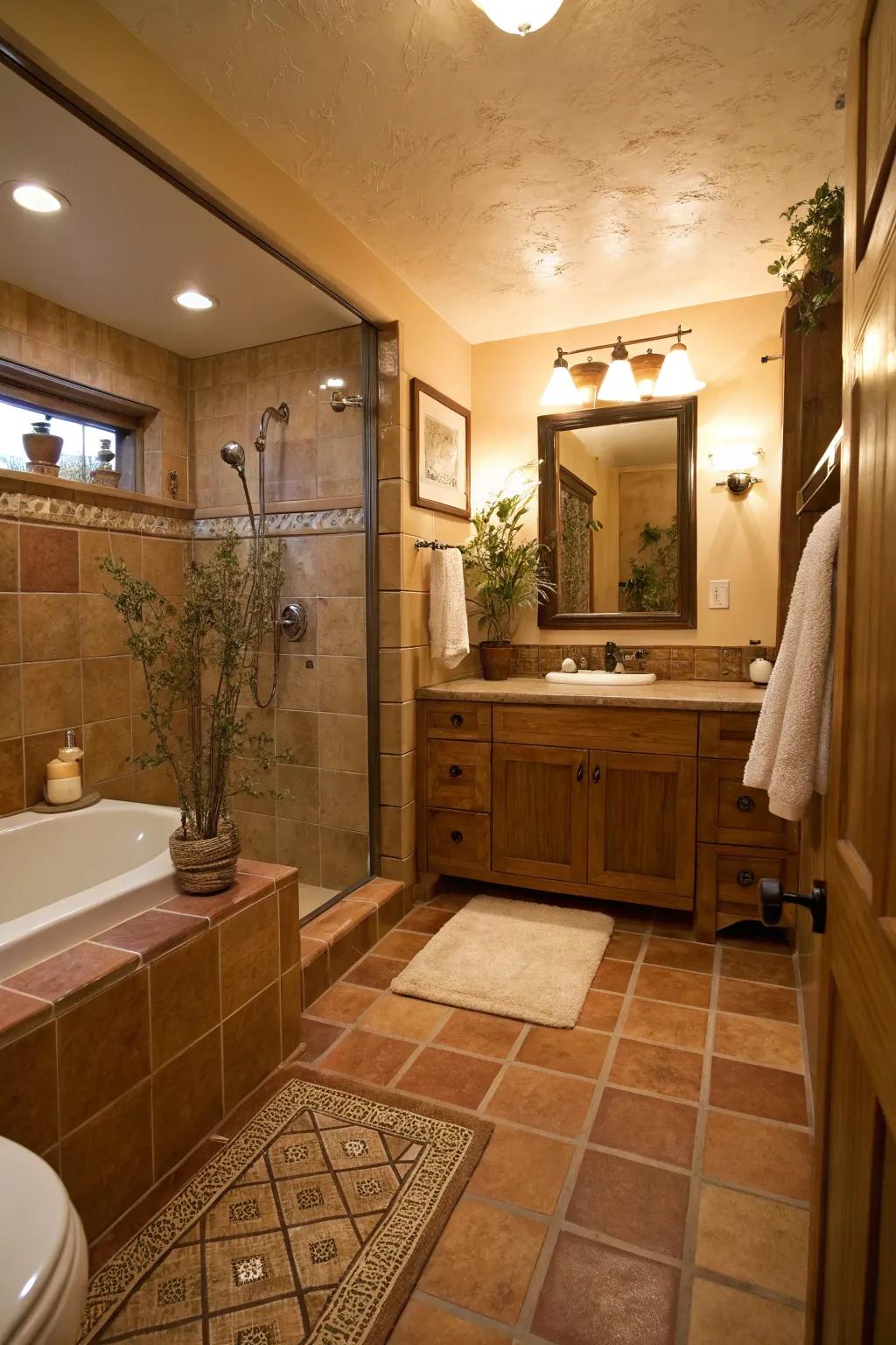 Underfloor heating adding luxury and comfort to the bathroom.