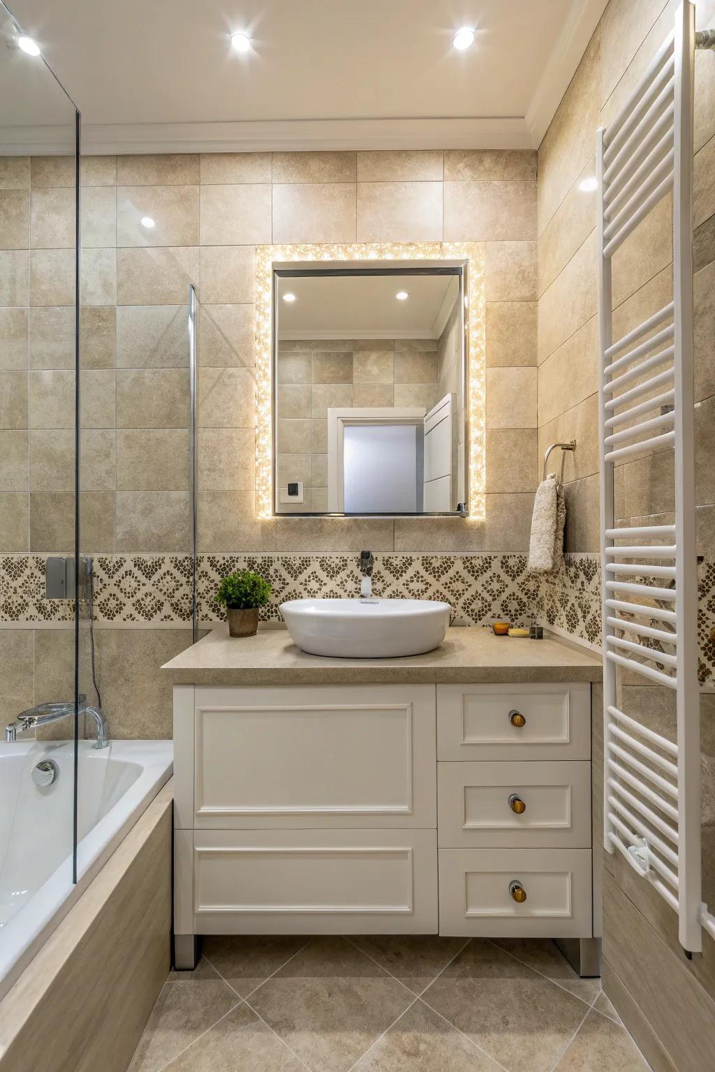 Neutral tones offer subtle elegance.