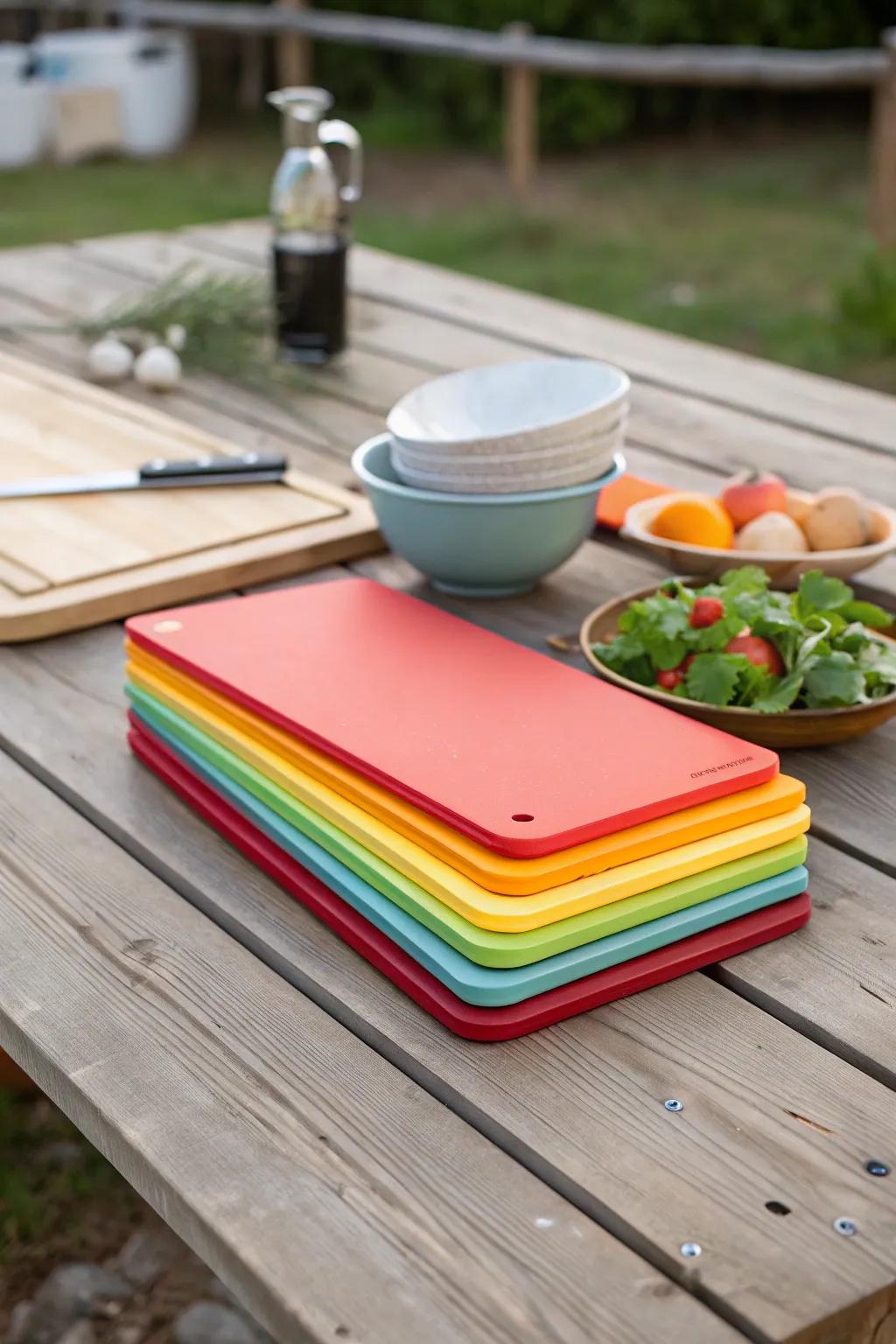 Prepare meals effortlessly with mobile chopping boards.