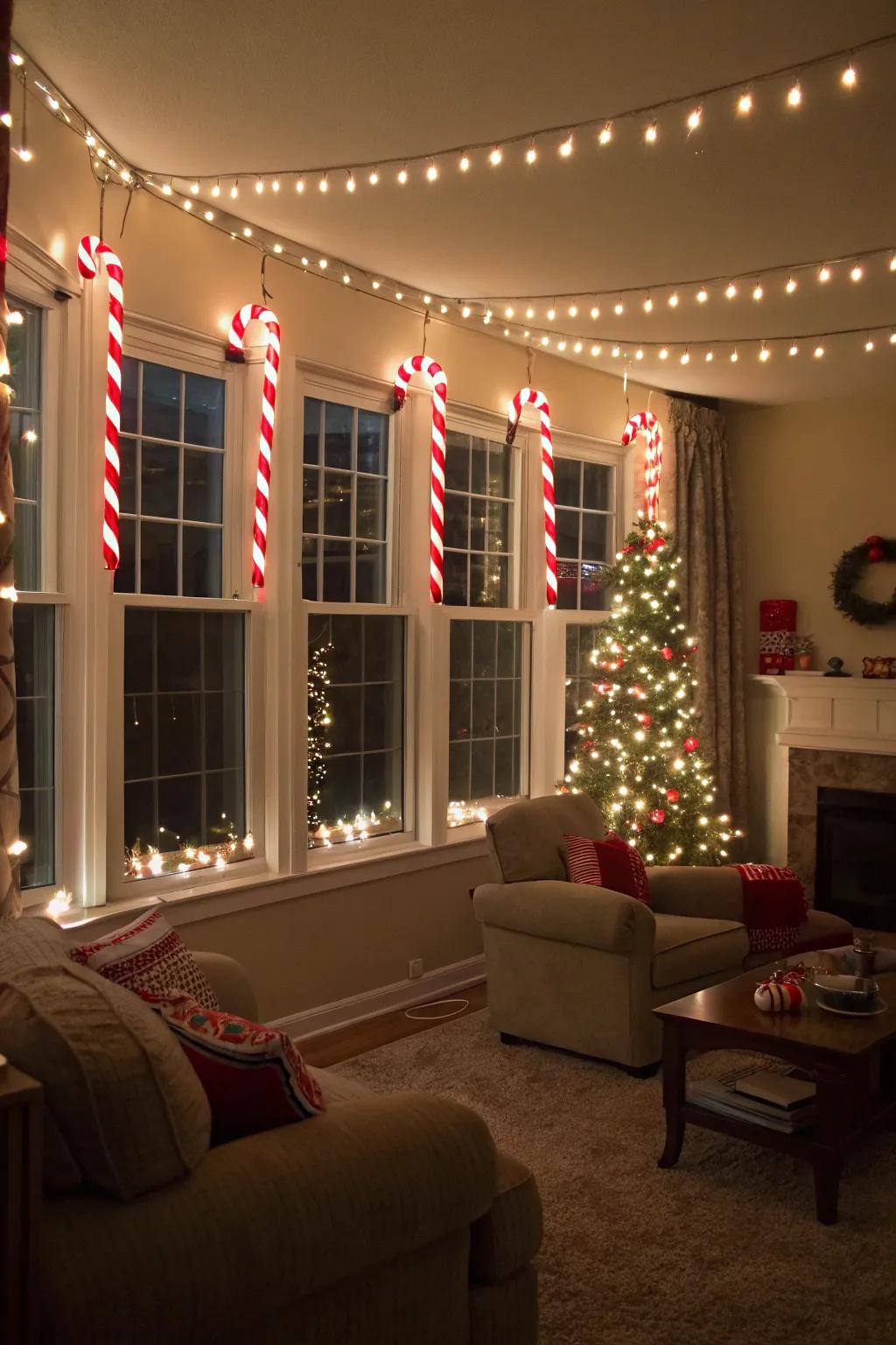 Illuminate your event with candy cane string orbs.