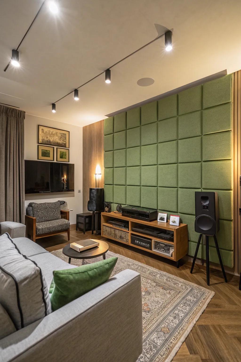 Verdant acoustic panels enhance both style and sound clarity.