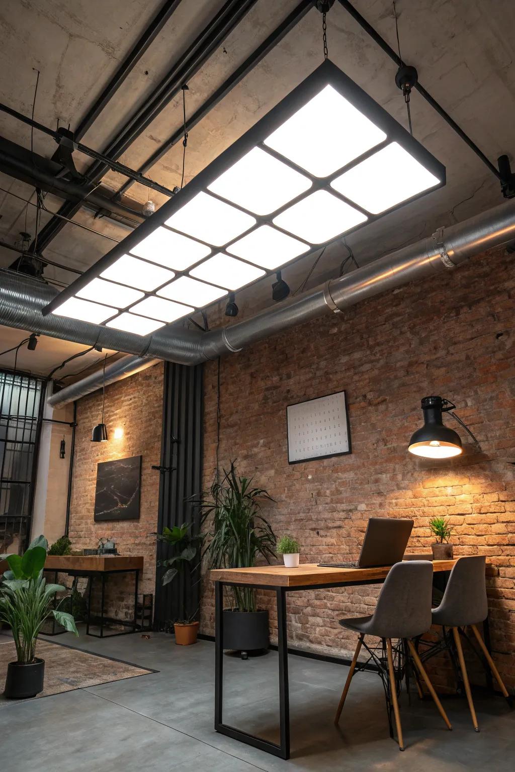 Elegant chamber featuring LED overhead panel lighting