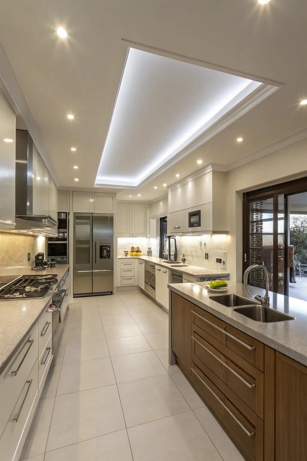 Fuse usefulness and flair using suspended ceilings.