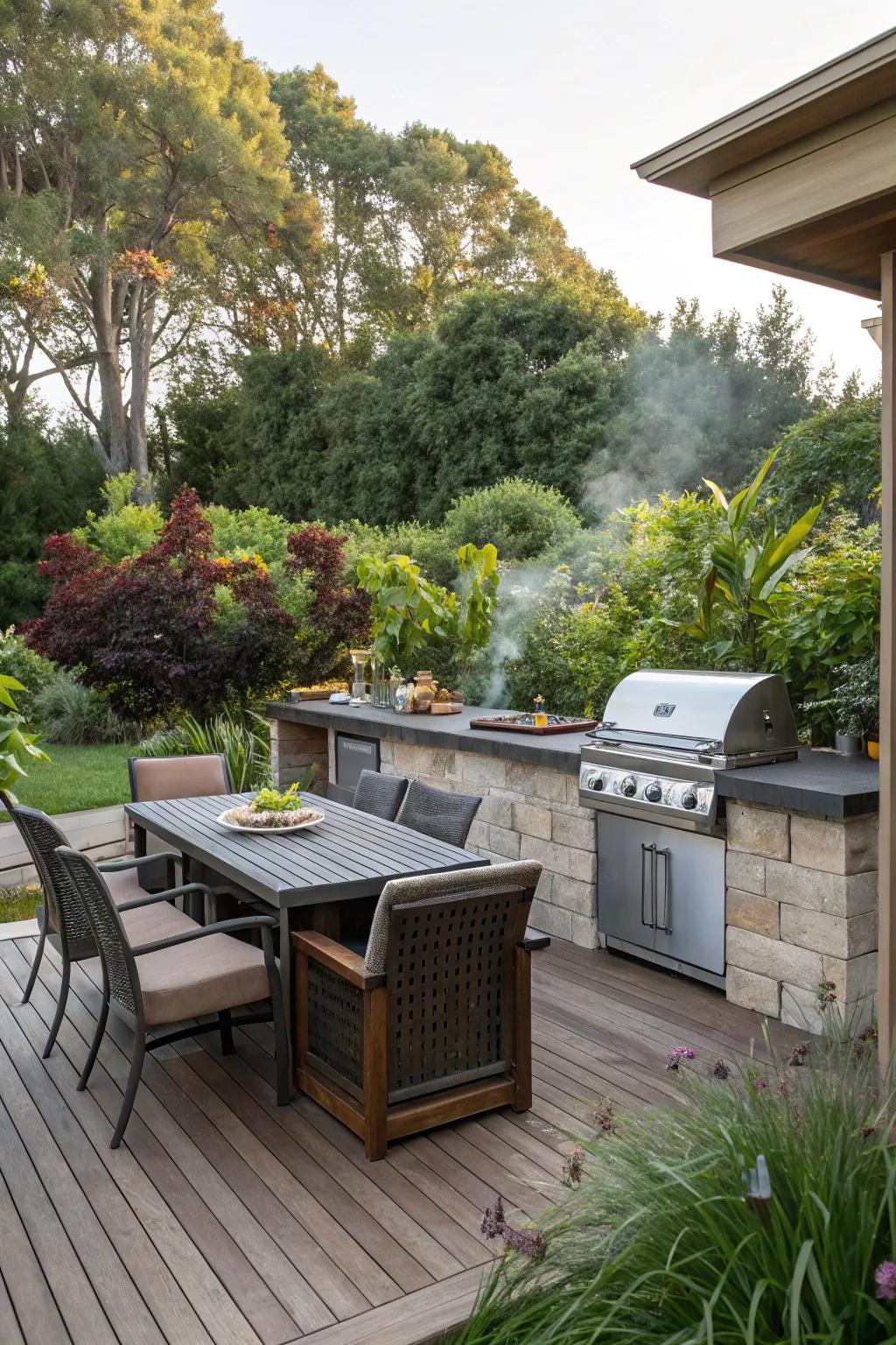 An outdoor bar brings the party to your BBQ area.