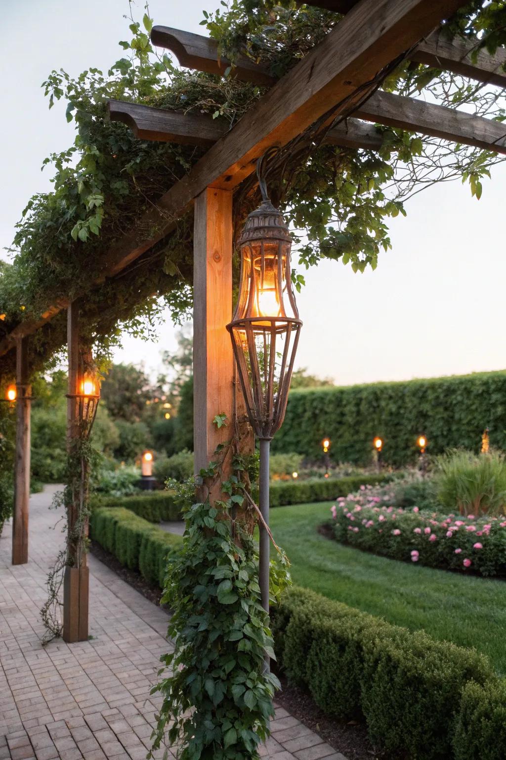 Fire poles inject exotic charm and warmth.