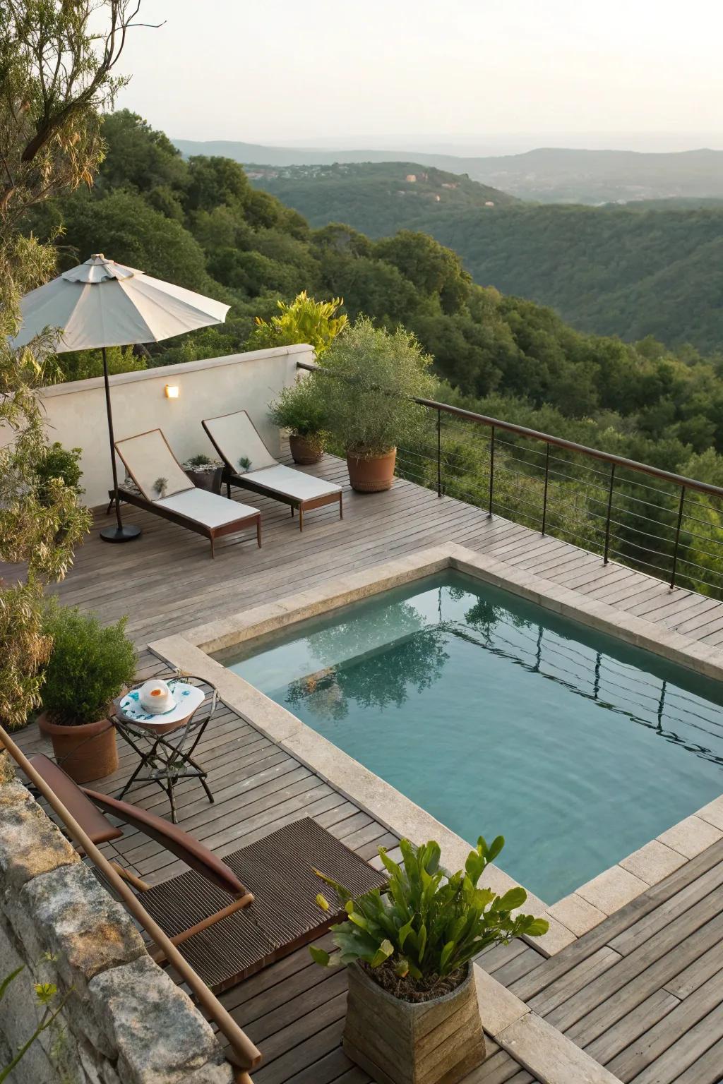 Elevated pools offer a creative solution for challenging landscapes.