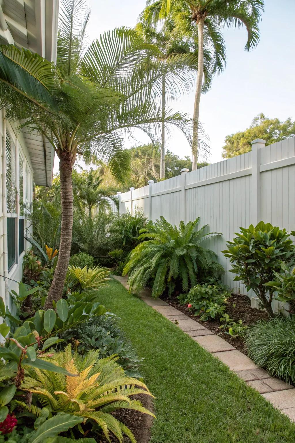 Tropical plants transform your side space into a paradise.