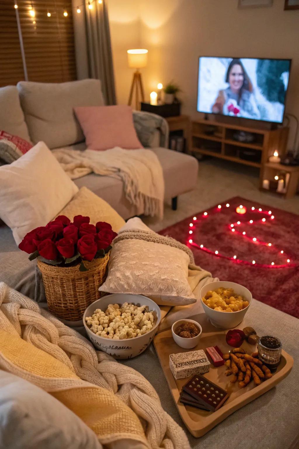 Enjoy a snug evening with rom-com classics.